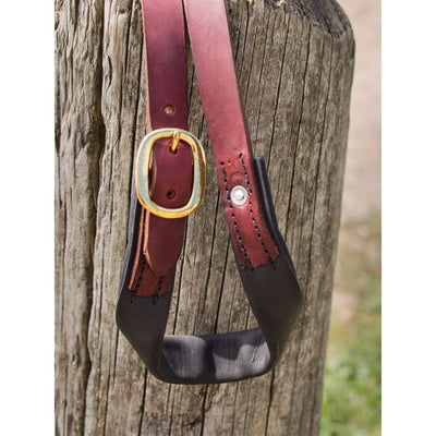 Easts Latigo Leather Crupper with Brass Buckles