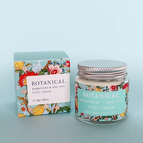 Botanical Peppermint and Aloe Vera Foot Cream 50gm Jar