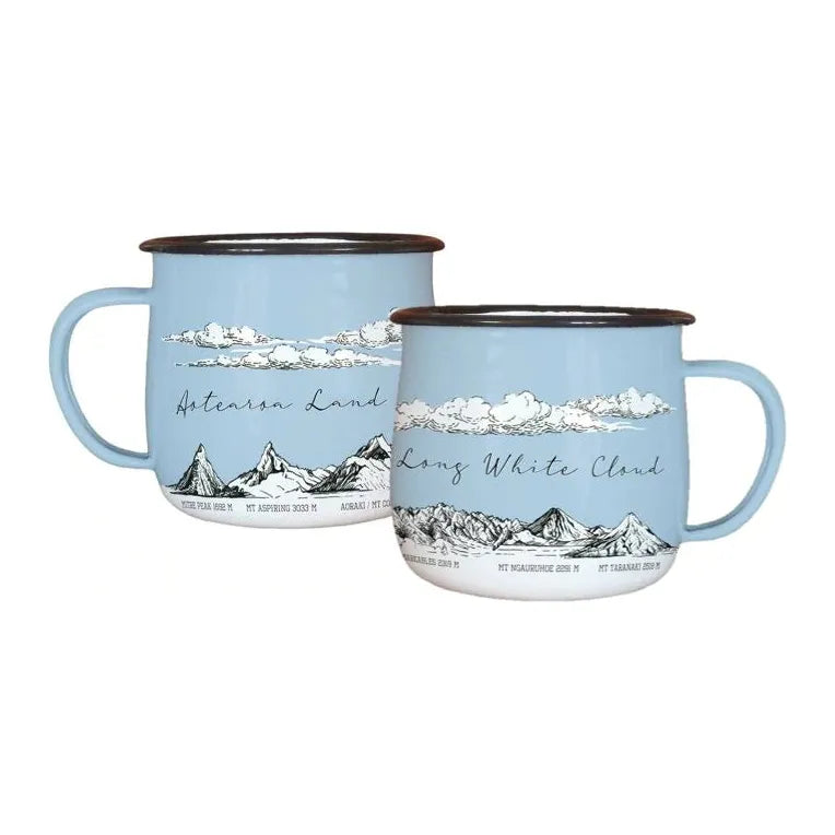 Wolfkamp and Stone - NZ Mountains - Enamel Mug