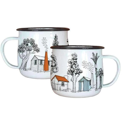 Wolfcamp and Stone - Back Country Huts - Enamel Mug