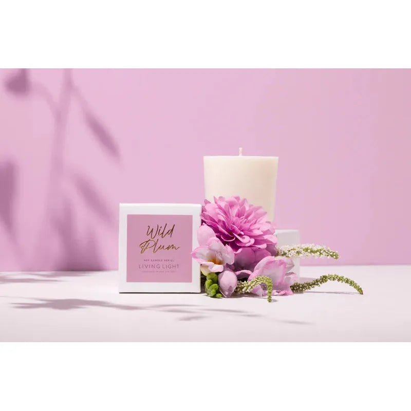 Living Light Soy Candle Refill - Wild Plum
