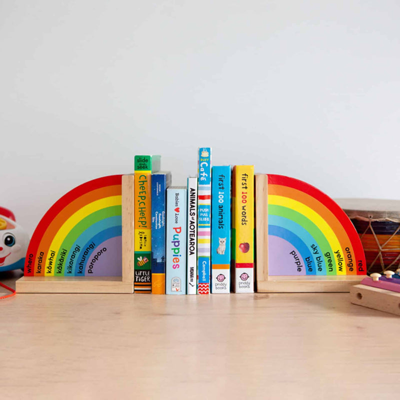 Moana Rd Rainbow Bookends Te Reo Maori and English