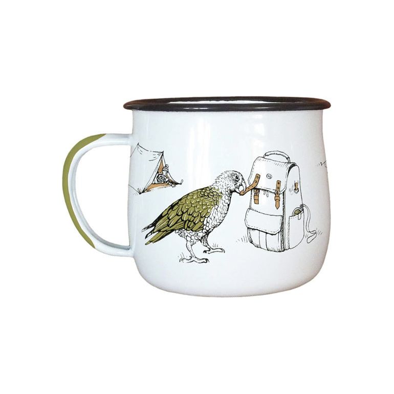 Wolfkamp and Stone - NZ Birds - Enamel Mug